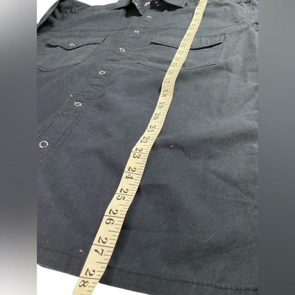 Cotton County Longsleeve Button up XL 42 Black Snap button Western Country - Picture 5 of 7